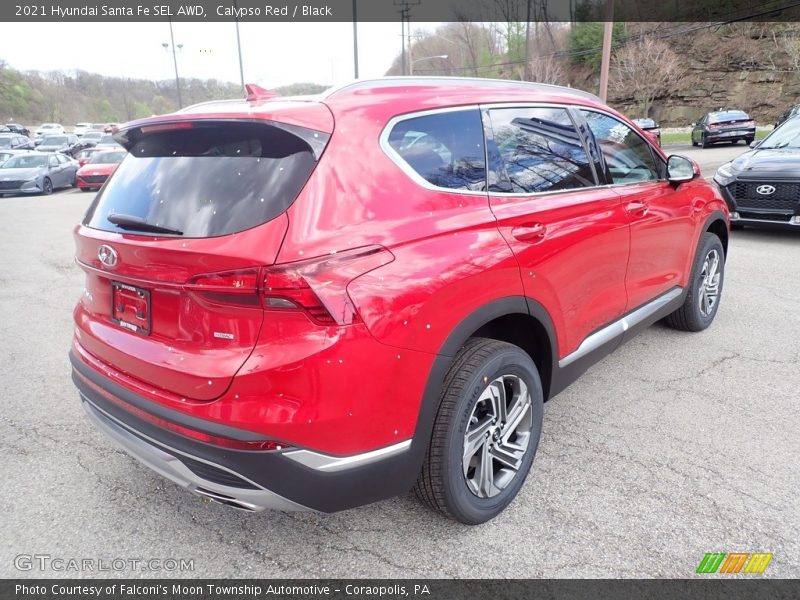 Calypso Red / Black 2021 Hyundai Santa Fe SEL AWD