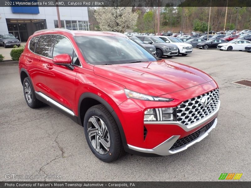 Calypso Red / Black 2021 Hyundai Santa Fe SEL AWD