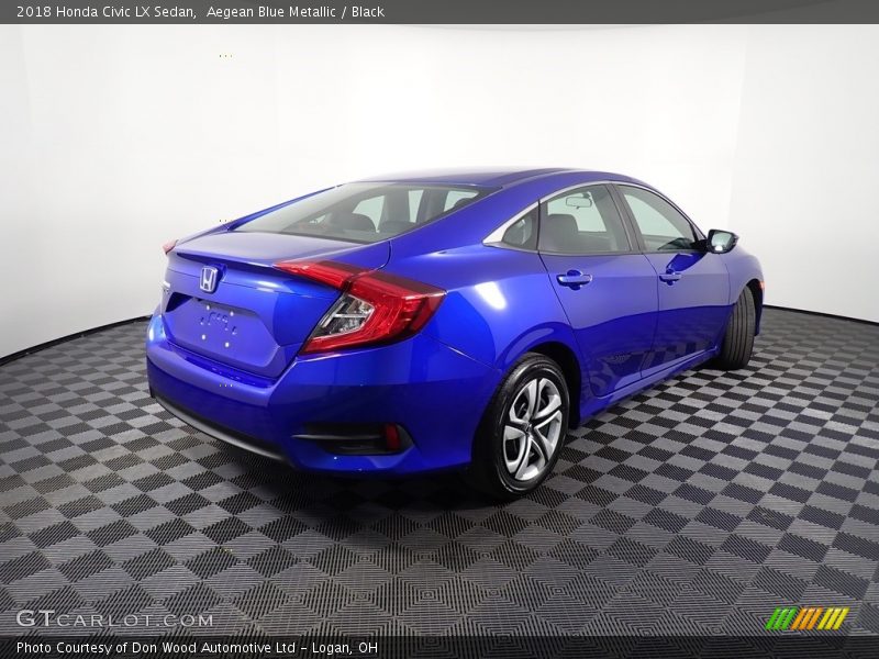 Aegean Blue Metallic / Black 2018 Honda Civic LX Sedan