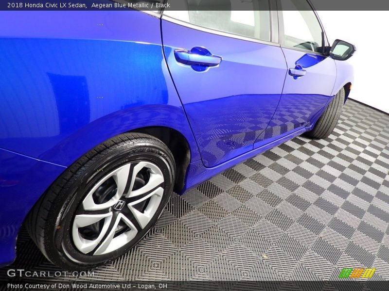 Aegean Blue Metallic / Black 2018 Honda Civic LX Sedan