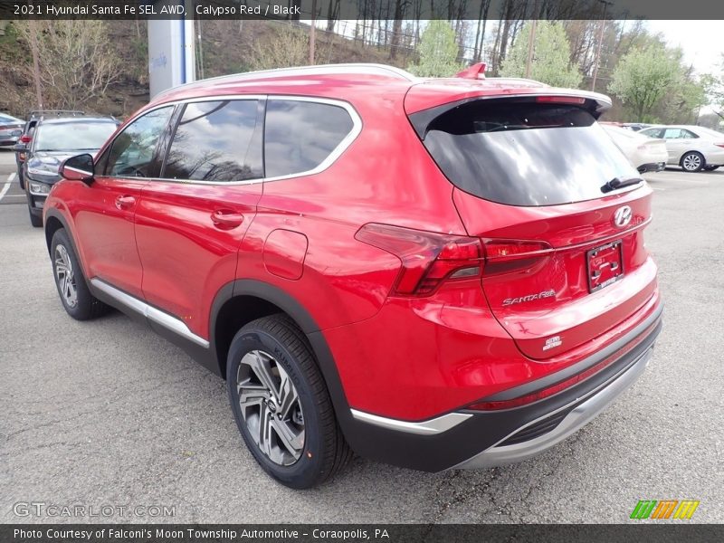 Calypso Red / Black 2021 Hyundai Santa Fe SEL AWD