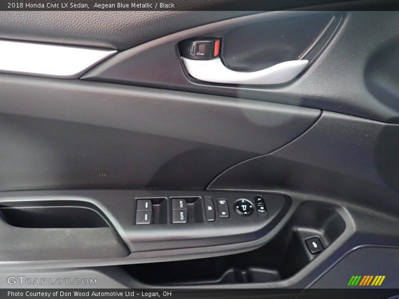 Aegean Blue Metallic / Black 2018 Honda Civic LX Sedan