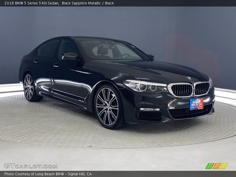 Black Sapphire Metallic / Black 2018 BMW 5 Series 540i Sedan