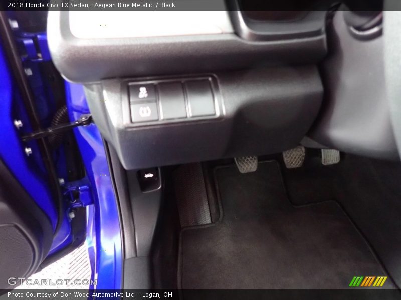 Aegean Blue Metallic / Black 2018 Honda Civic LX Sedan