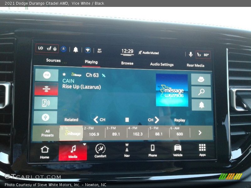 Vice White / Black 2021 Dodge Durango Citadel AWD
