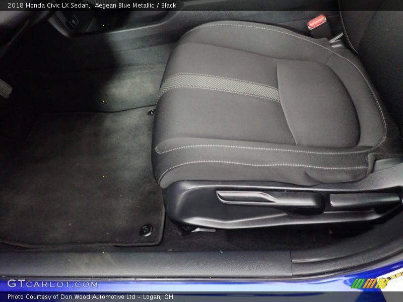 Aegean Blue Metallic / Black 2018 Honda Civic LX Sedan