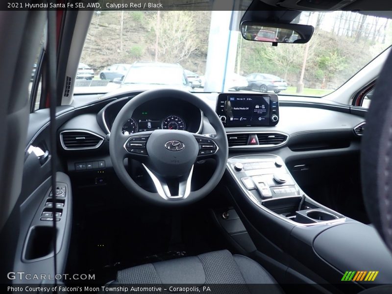 Calypso Red / Black 2021 Hyundai Santa Fe SEL AWD