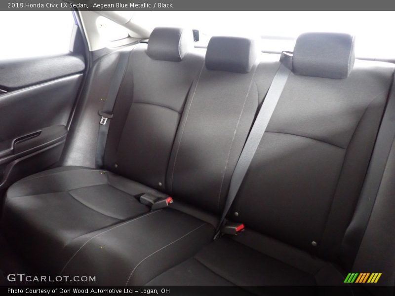 Aegean Blue Metallic / Black 2018 Honda Civic LX Sedan