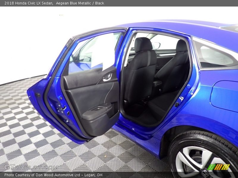 Aegean Blue Metallic / Black 2018 Honda Civic LX Sedan