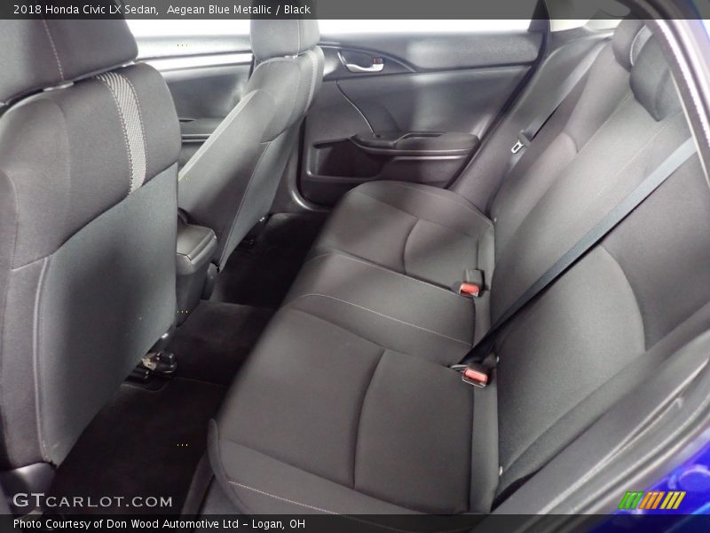 Aegean Blue Metallic / Black 2018 Honda Civic LX Sedan