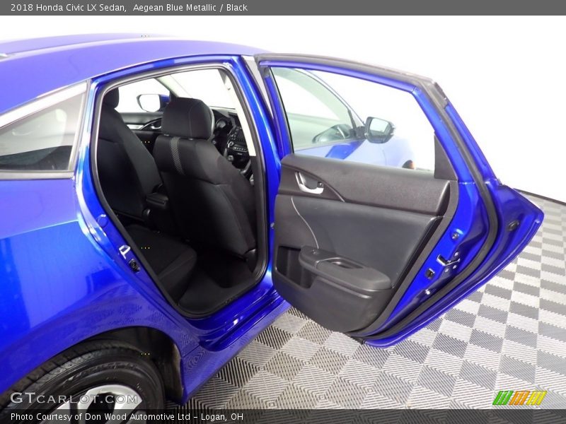Aegean Blue Metallic / Black 2018 Honda Civic LX Sedan