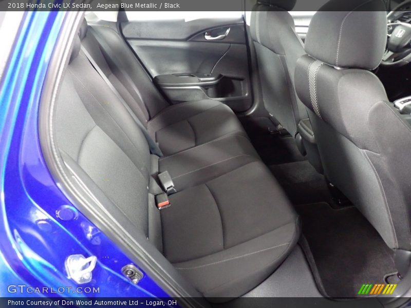 Aegean Blue Metallic / Black 2018 Honda Civic LX Sedan