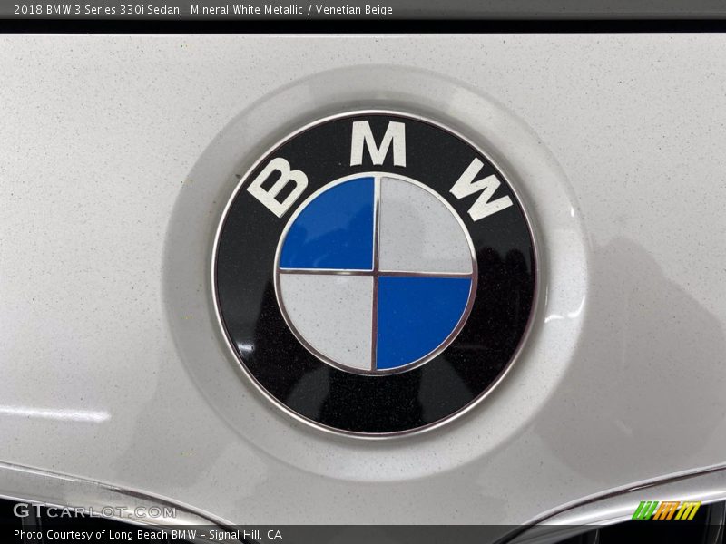 Mineral White Metallic / Venetian Beige 2018 BMW 3 Series 330i Sedan