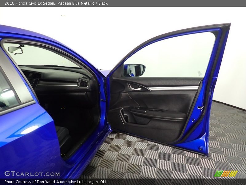 Aegean Blue Metallic / Black 2018 Honda Civic LX Sedan