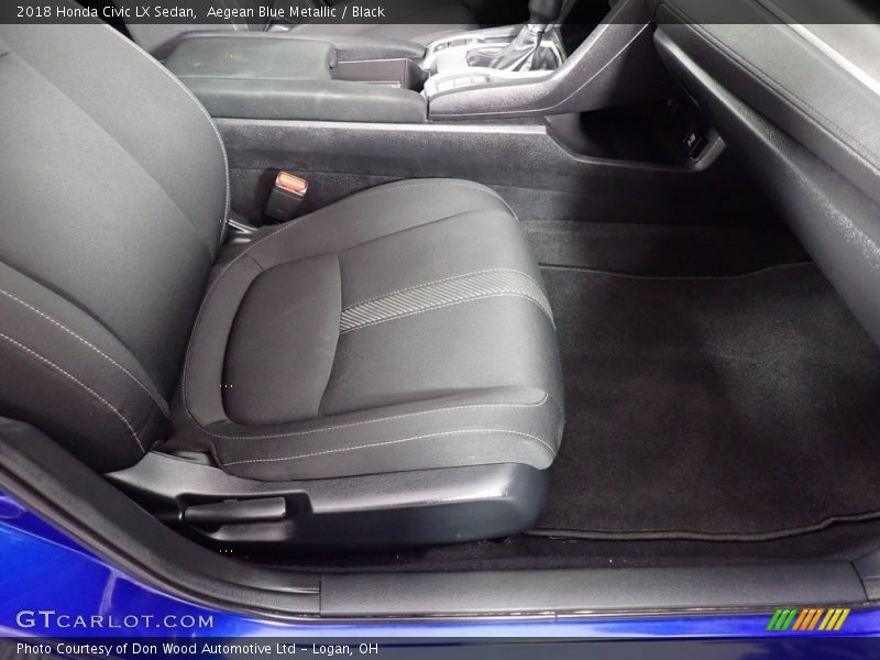 Aegean Blue Metallic / Black 2018 Honda Civic LX Sedan