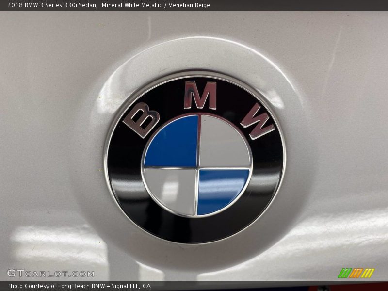 Mineral White Metallic / Venetian Beige 2018 BMW 3 Series 330i Sedan