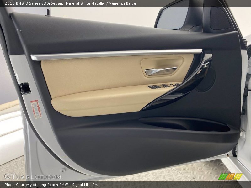 Mineral White Metallic / Venetian Beige 2018 BMW 3 Series 330i Sedan