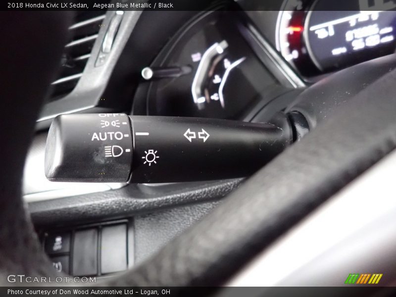Aegean Blue Metallic / Black 2018 Honda Civic LX Sedan