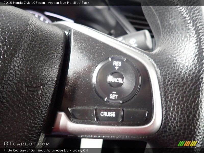 Aegean Blue Metallic / Black 2018 Honda Civic LX Sedan