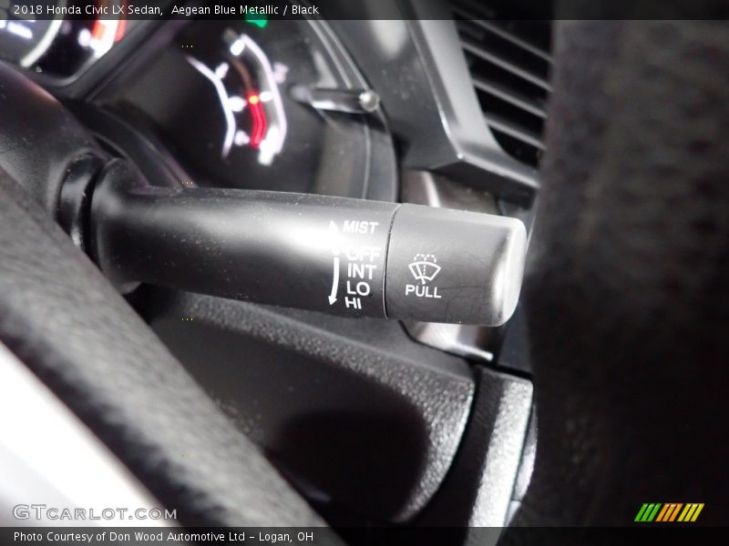 Aegean Blue Metallic / Black 2018 Honda Civic LX Sedan