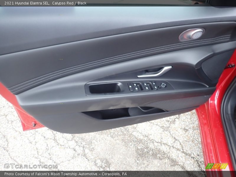 Calypso Red / Black 2021 Hyundai Elantra SEL