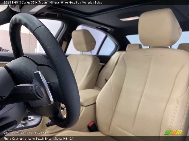 Mineral White Metallic / Venetian Beige 2018 BMW 3 Series 330i Sedan