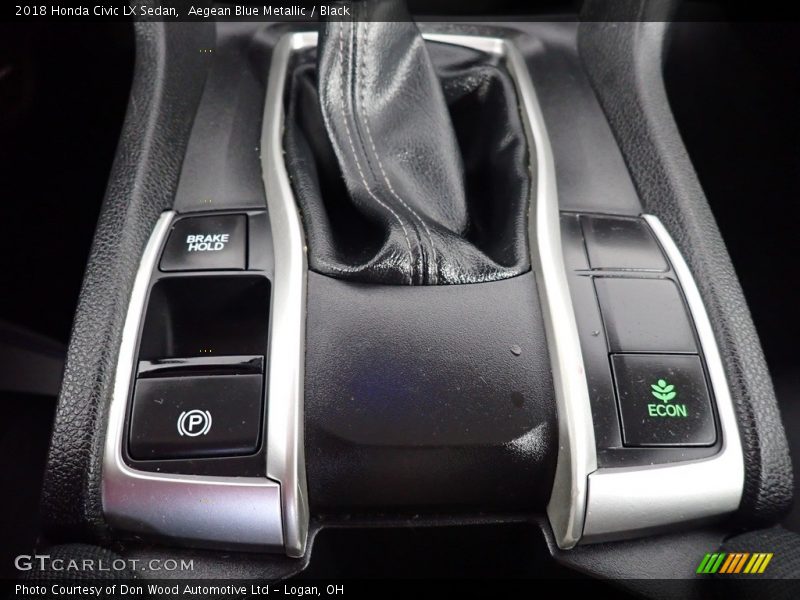 Aegean Blue Metallic / Black 2018 Honda Civic LX Sedan