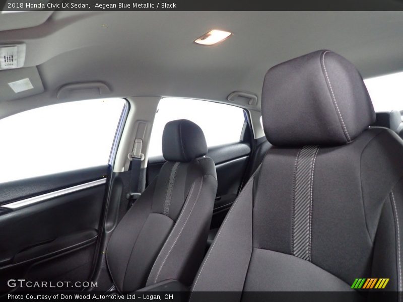 Aegean Blue Metallic / Black 2018 Honda Civic LX Sedan