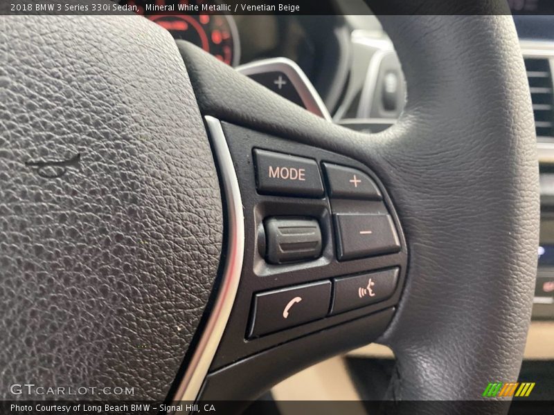 Mineral White Metallic / Venetian Beige 2018 BMW 3 Series 330i Sedan