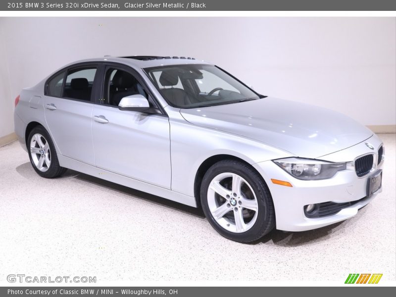 Glacier Silver Metallic / Black 2015 BMW 3 Series 320i xDrive Sedan