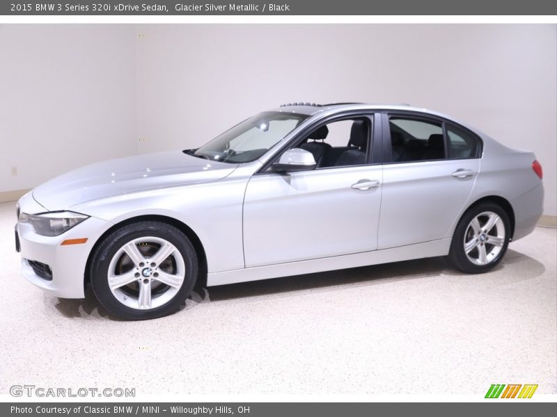 Glacier Silver Metallic / Black 2015 BMW 3 Series 320i xDrive Sedan