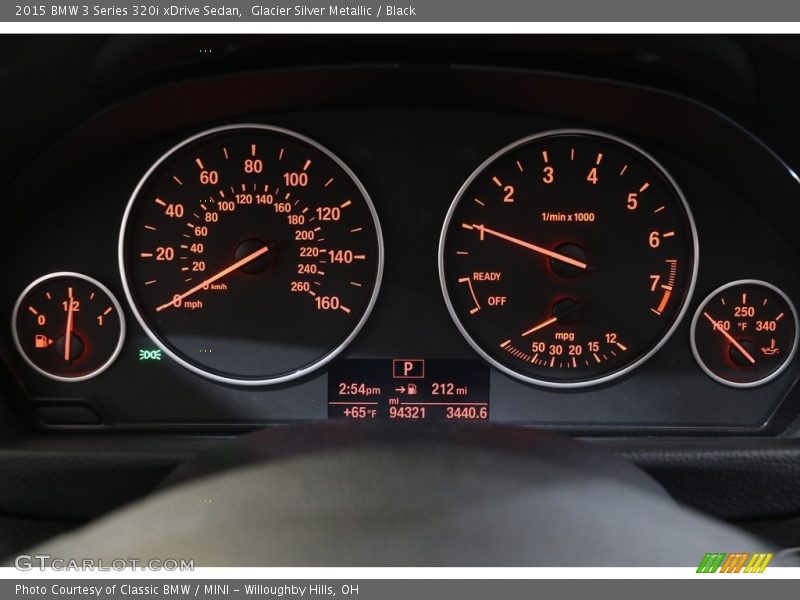 Glacier Silver Metallic / Black 2015 BMW 3 Series 320i xDrive Sedan