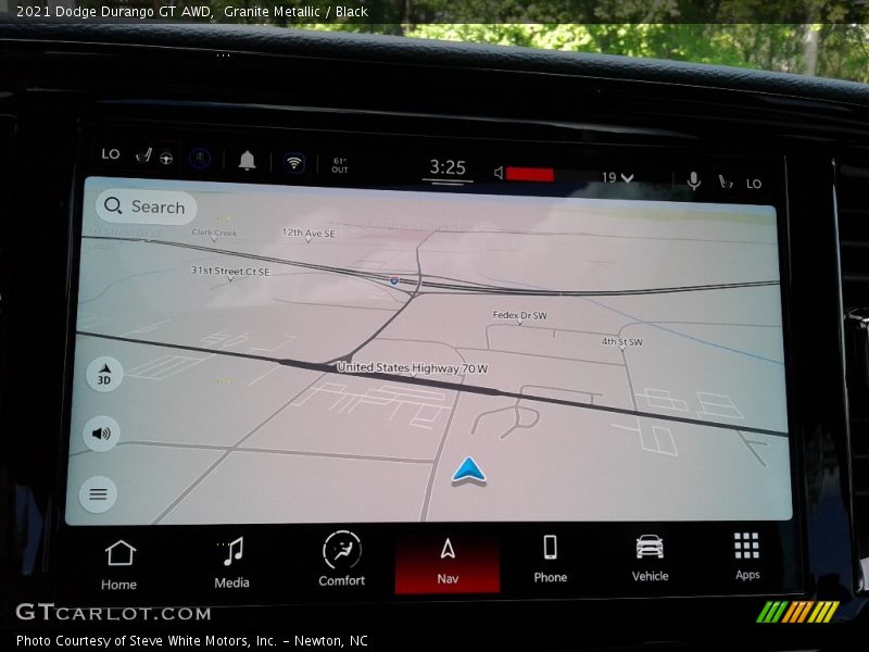 Navigation of 2021 Durango GT AWD