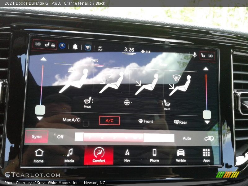 Controls of 2021 Durango GT AWD