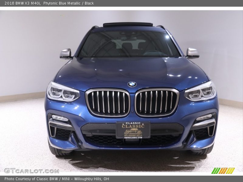 Phytonic Blue Metallic / Black 2018 BMW X3 M40i