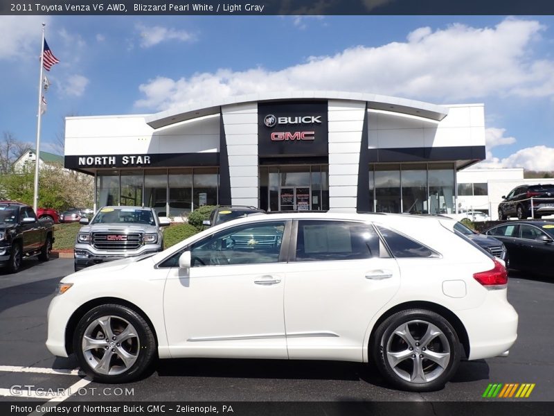 Blizzard Pearl White / Light Gray 2011 Toyota Venza V6 AWD