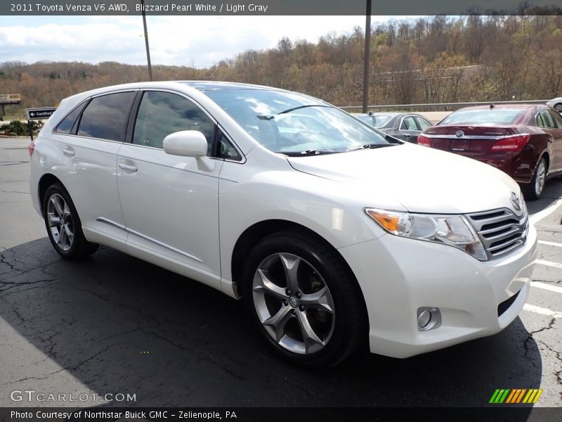 Blizzard Pearl White / Light Gray 2011 Toyota Venza V6 AWD