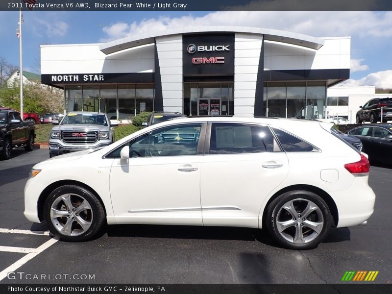 Blizzard Pearl White / Light Gray 2011 Toyota Venza V6 AWD