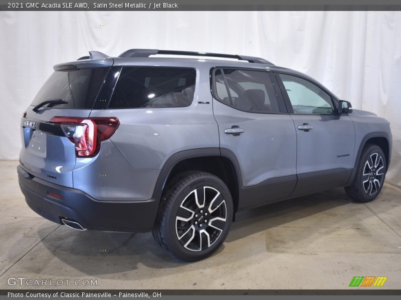 Satin Steel Metallic / Jet Black 2021 GMC Acadia SLE AWD