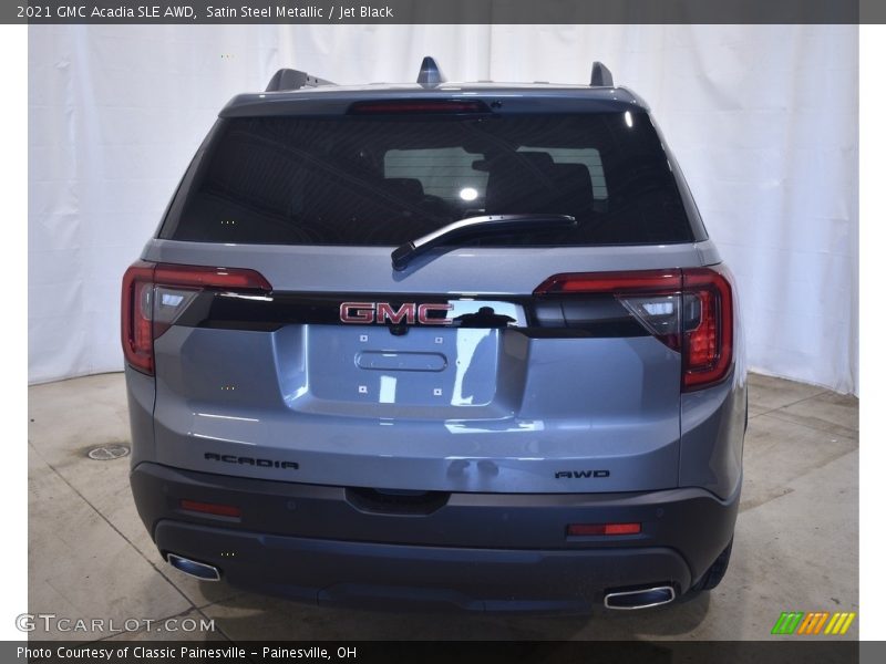 Satin Steel Metallic / Jet Black 2021 GMC Acadia SLE AWD