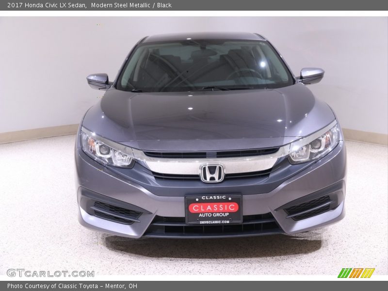 Modern Steel Metallic / Black 2017 Honda Civic LX Sedan