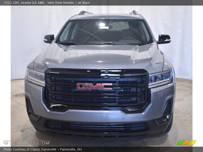 Satin Steel Metallic / Jet Black 2021 GMC Acadia SLE AWD