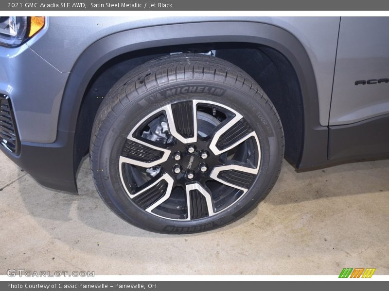 Satin Steel Metallic / Jet Black 2021 GMC Acadia SLE AWD