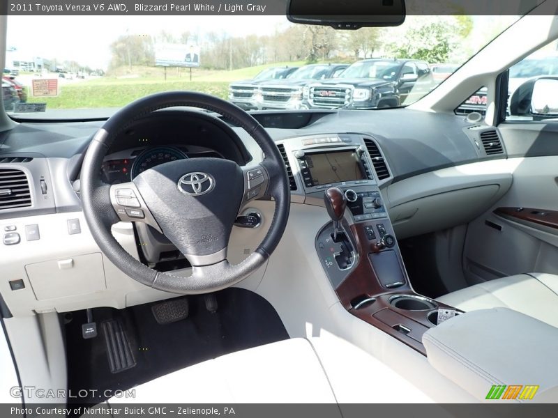 Blizzard Pearl White / Light Gray 2011 Toyota Venza V6 AWD