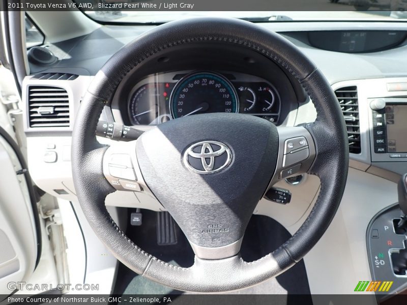 Blizzard Pearl White / Light Gray 2011 Toyota Venza V6 AWD