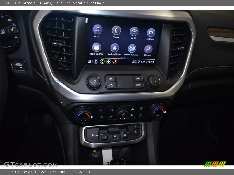 Satin Steel Metallic / Jet Black 2021 GMC Acadia SLE AWD