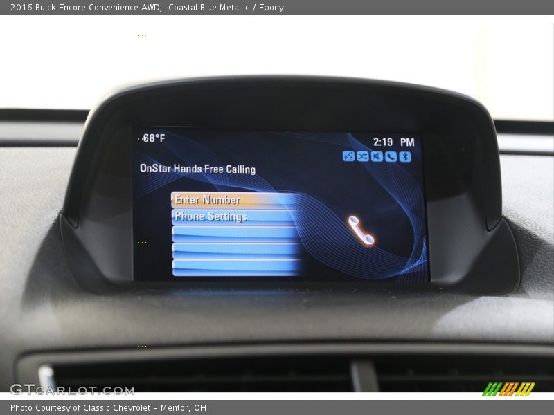 Coastal Blue Metallic / Ebony 2016 Buick Encore Convenience AWD