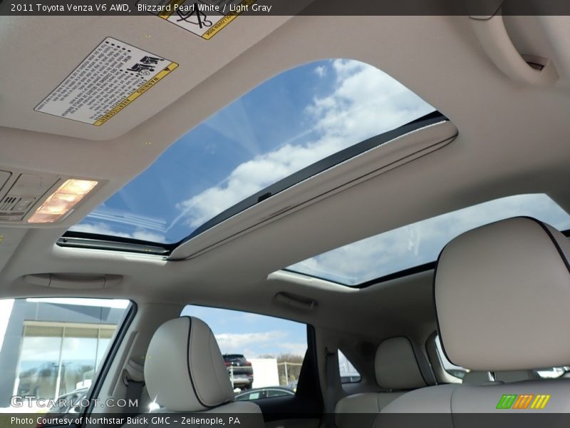 Blizzard Pearl White / Light Gray 2011 Toyota Venza V6 AWD