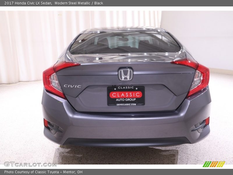 Modern Steel Metallic / Black 2017 Honda Civic LX Sedan