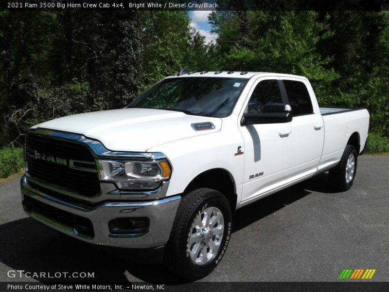 Bright White / Diesel Gray/Black 2021 Ram 3500 Big Horn Crew Cab 4x4